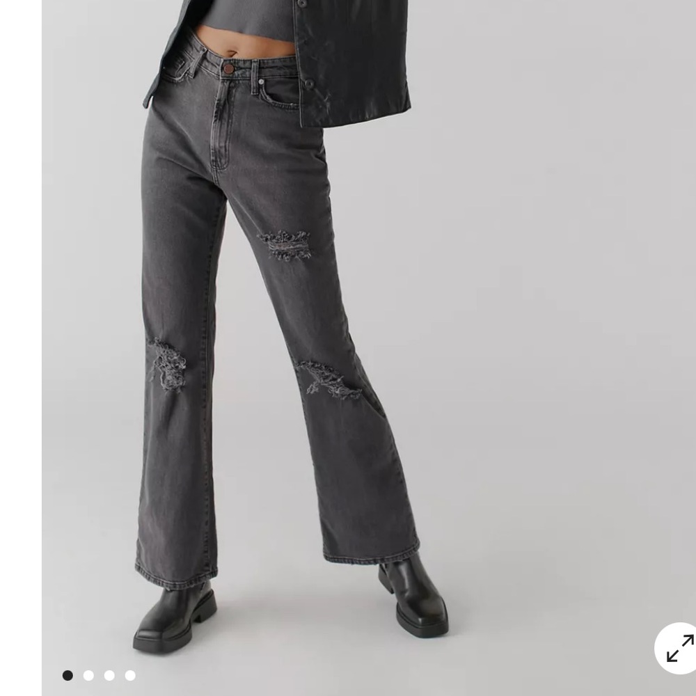 Urban outfitters bdg 29 black flare jeans ripped